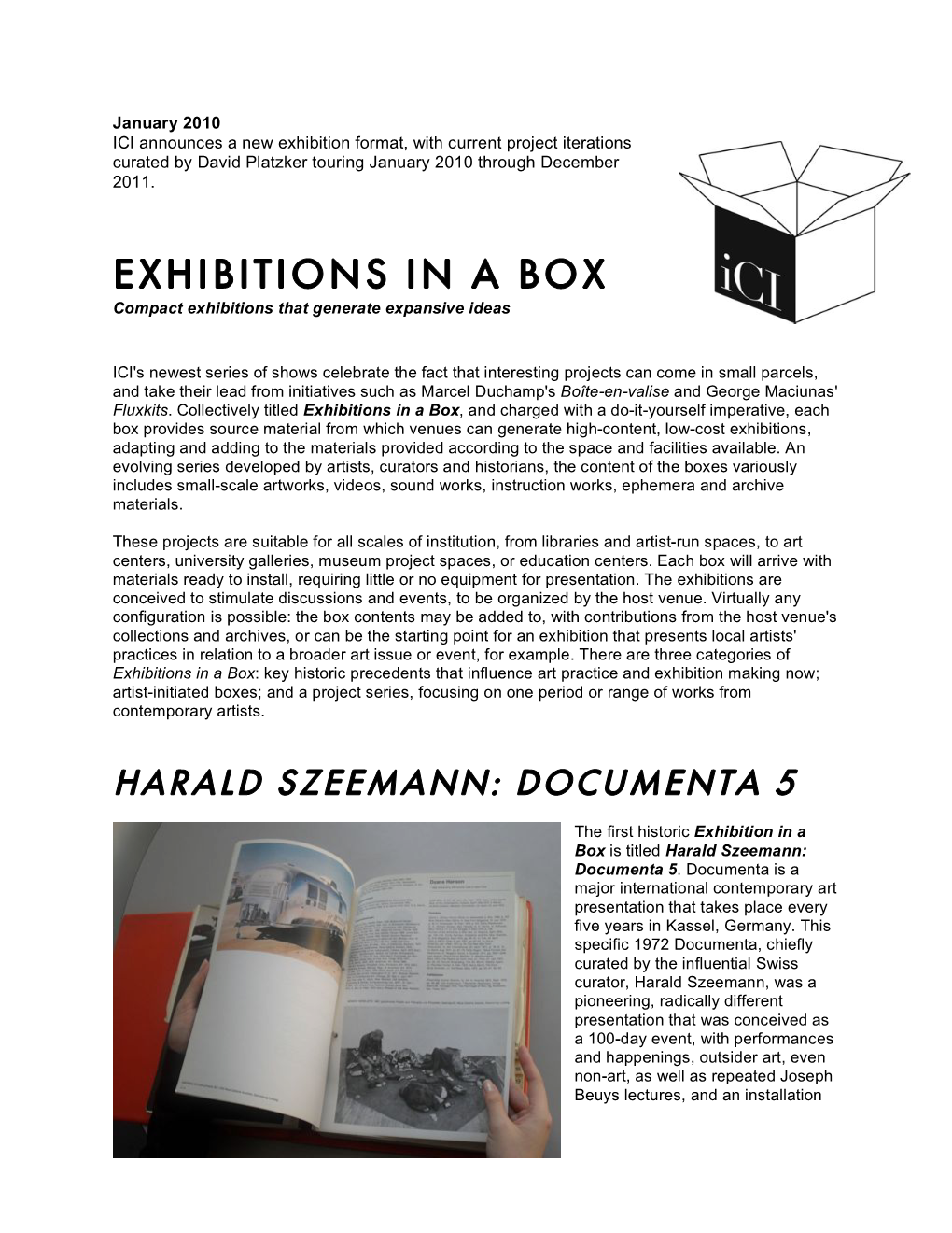 Exhibitions in a Box PD
