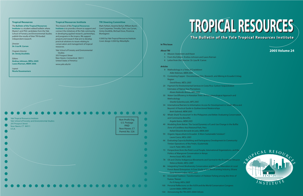 Download Tropical Resources Vol 24