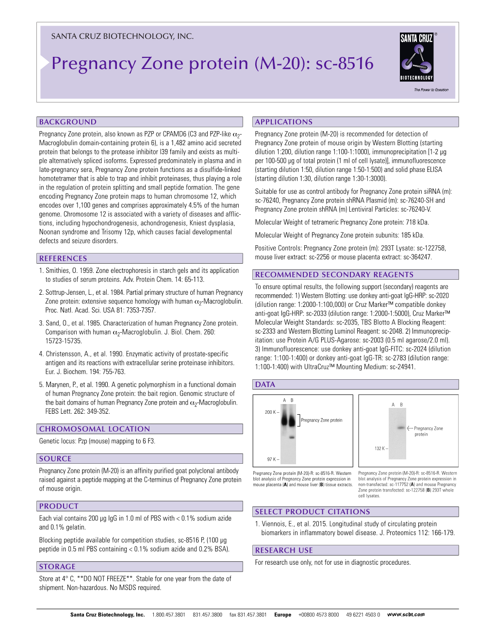 Pregnancy Zone Protein (M-20): Sc-8516