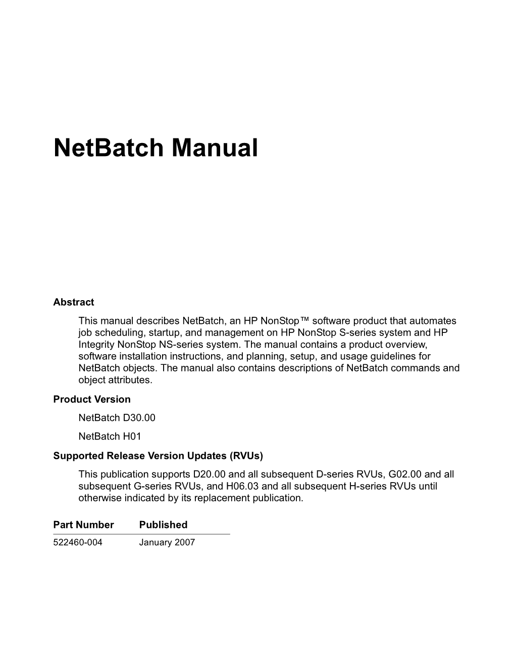 Netbatch Manual