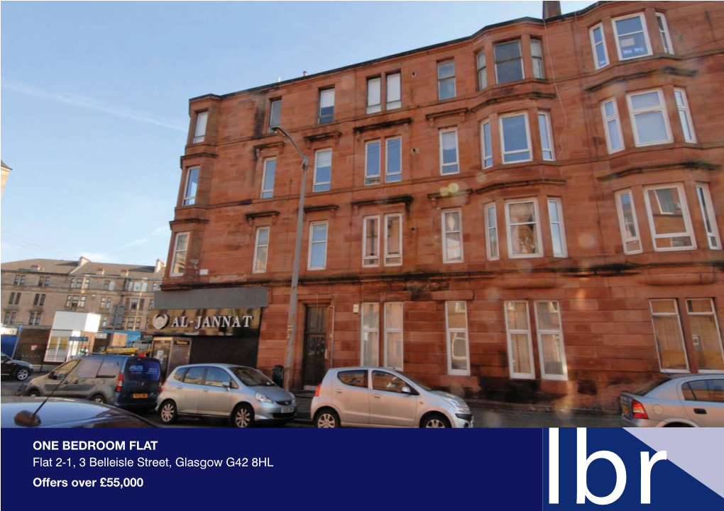 ONE BEDROOM FLAT Flat 2-1, 3 Belleisle Street, Glasgow G42 8HL Offers Over £55,000