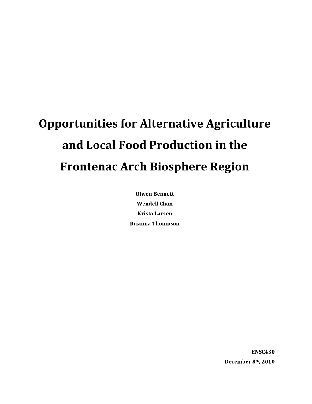 Agriculture and Food Indicators Group, 2009)