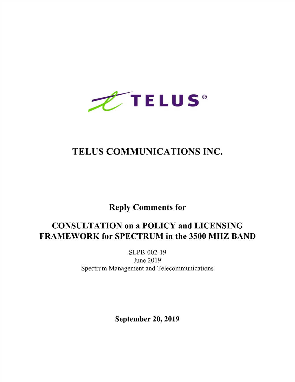 Telus Communications Inc