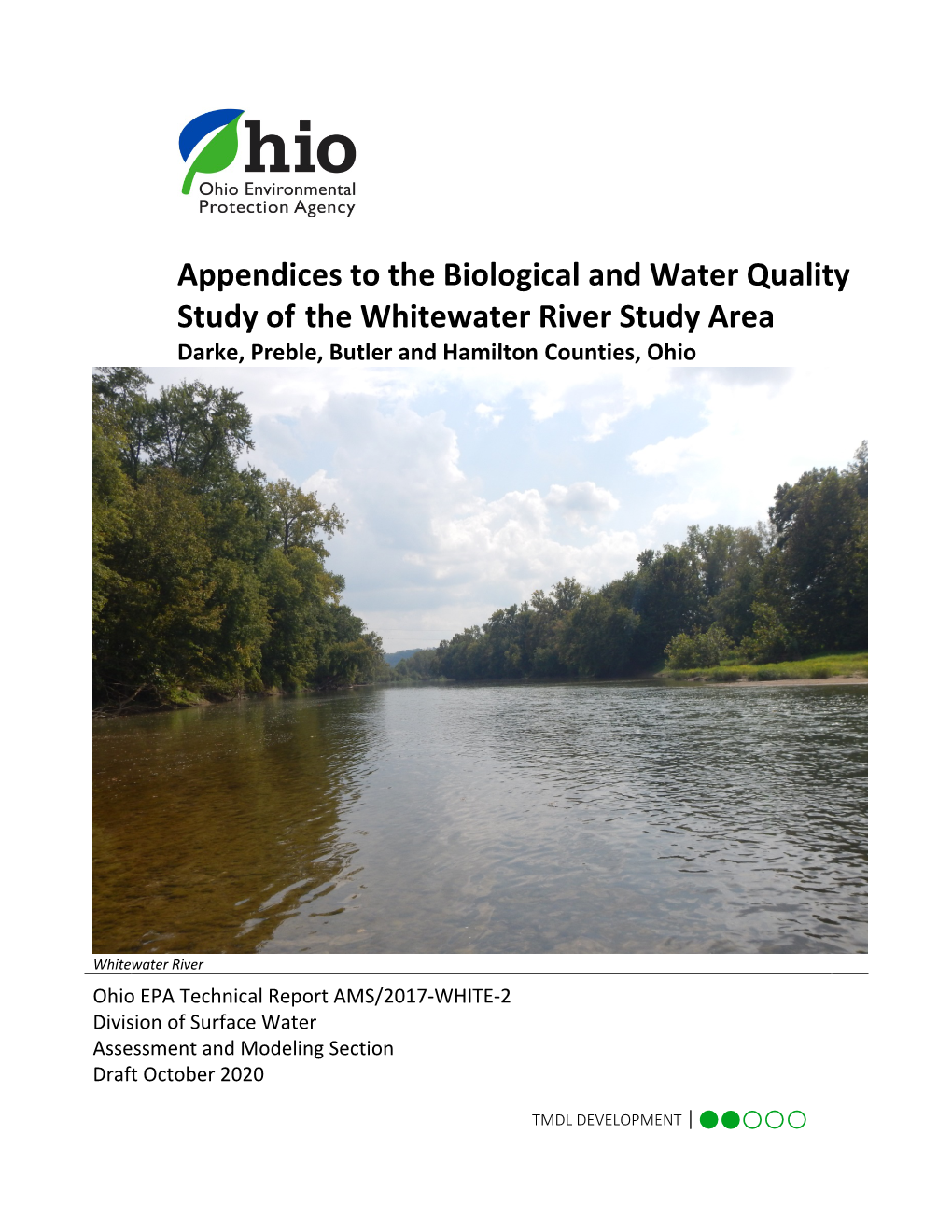 Appendices to the Biological and Water Quality Study of the Whitewater River Study Area Darke, Preble, Butler and Hamilton Counties, Ohio