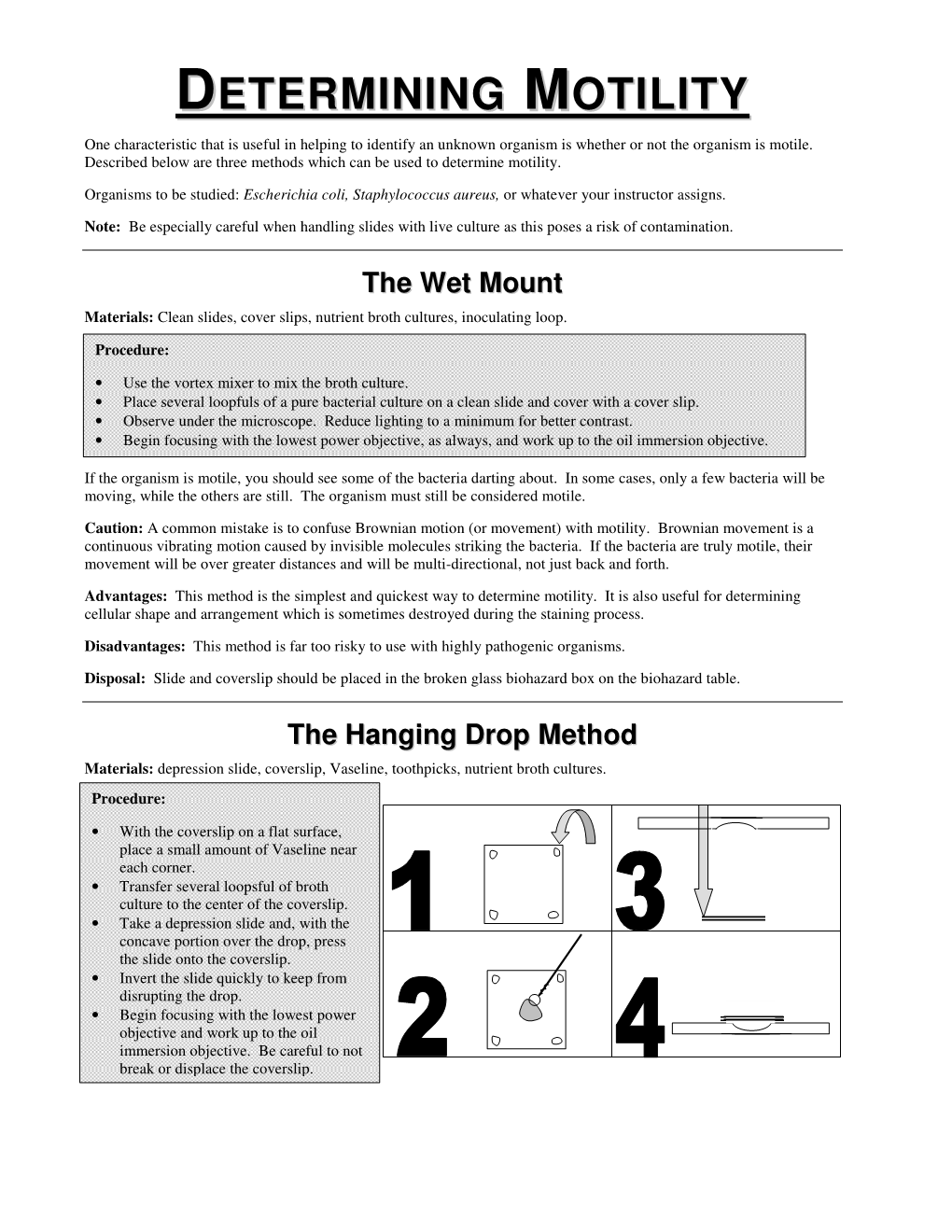 Determining Motility