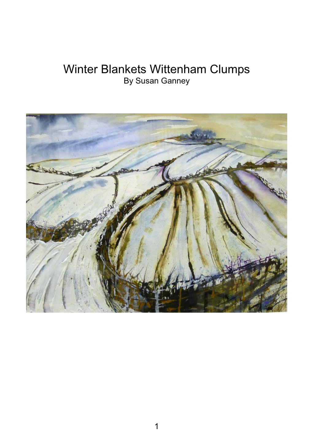 Winter Blankets Wittenham Clumps by Susan Ganney