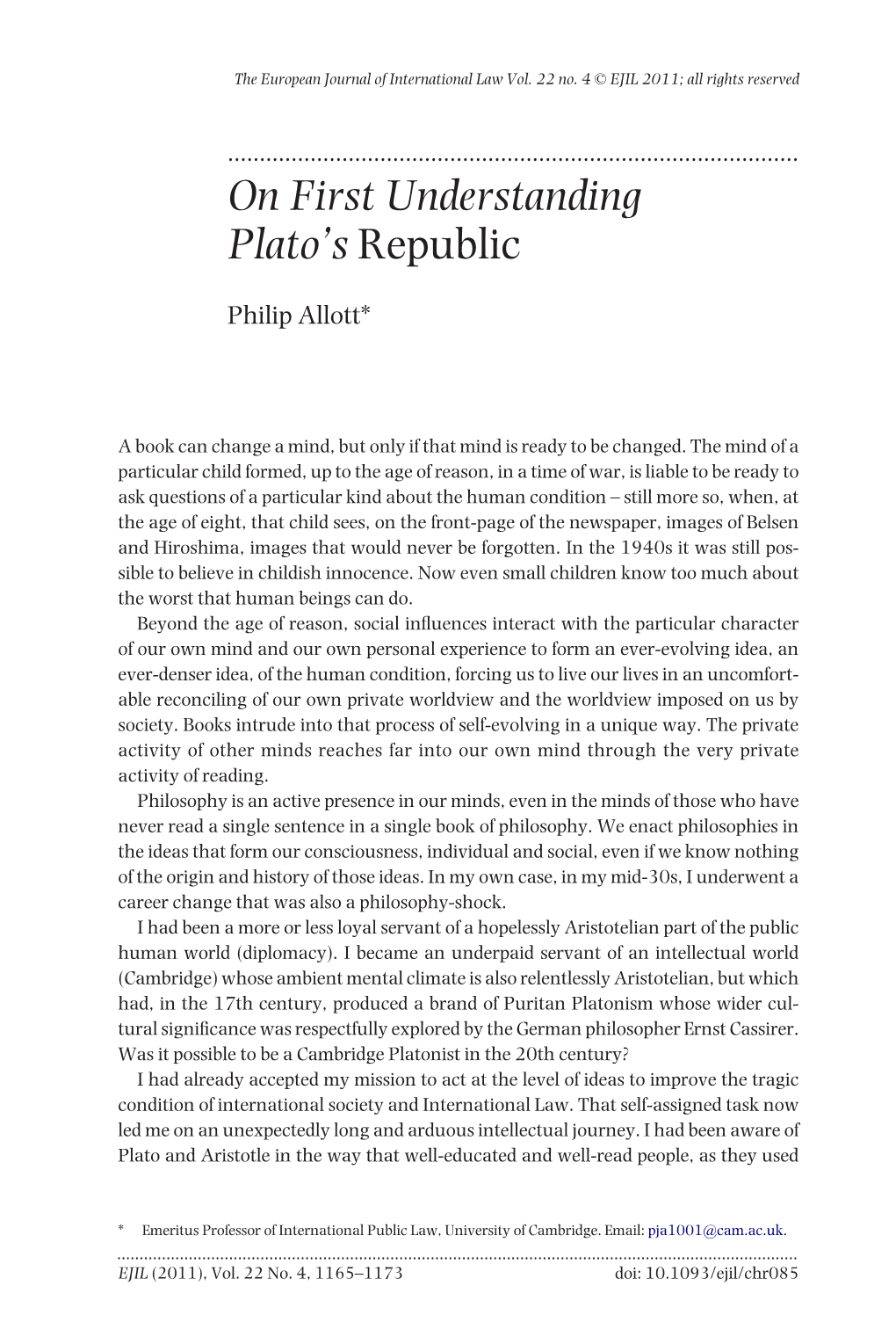 On First Understanding Plato's Republic