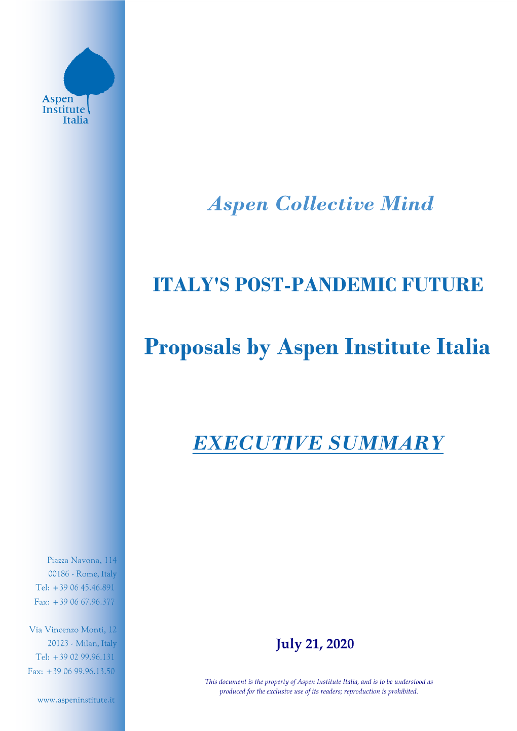 Aspen Collective Mind: Italy's Post