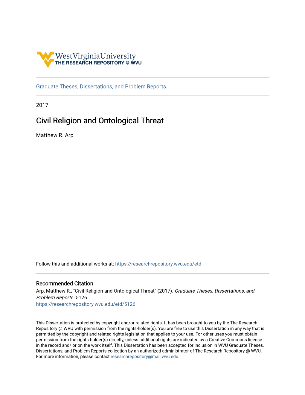 Civil Religion and Ontological Threat