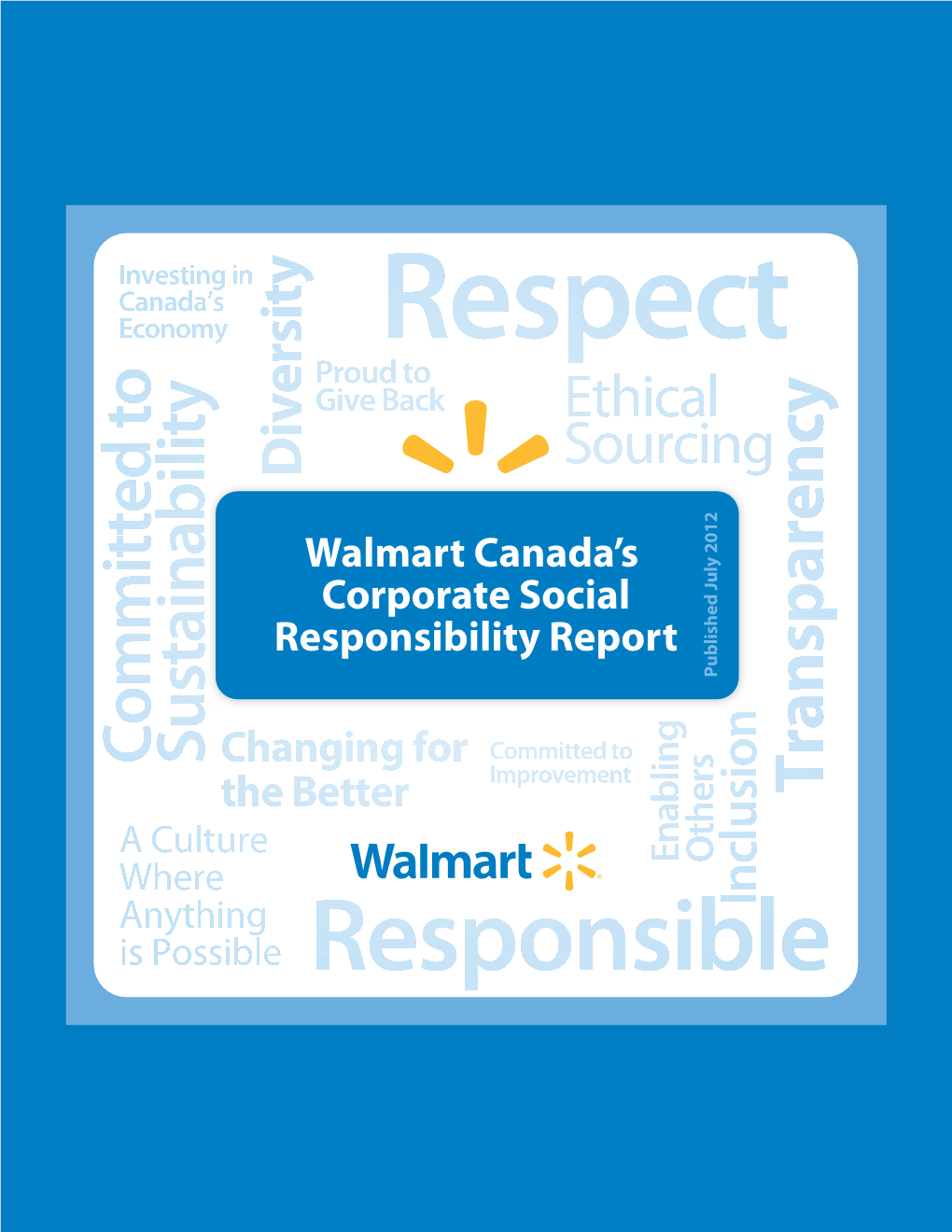 Walmart Canada's Corporate Social Responsibility Report