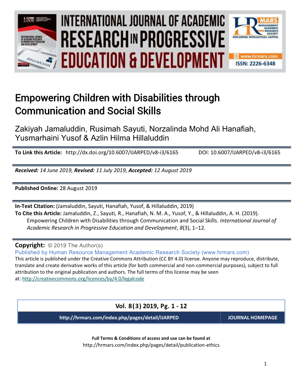 Empowering Children with Disabilities Through Communication and Social Skills