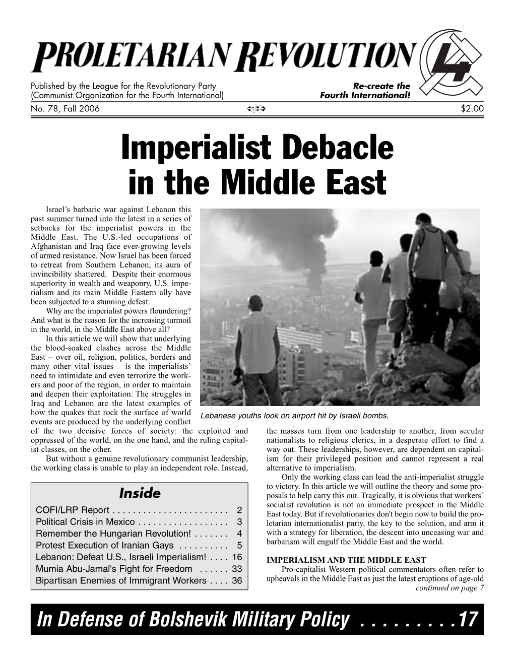 Imperialist Debacle in the Middle East