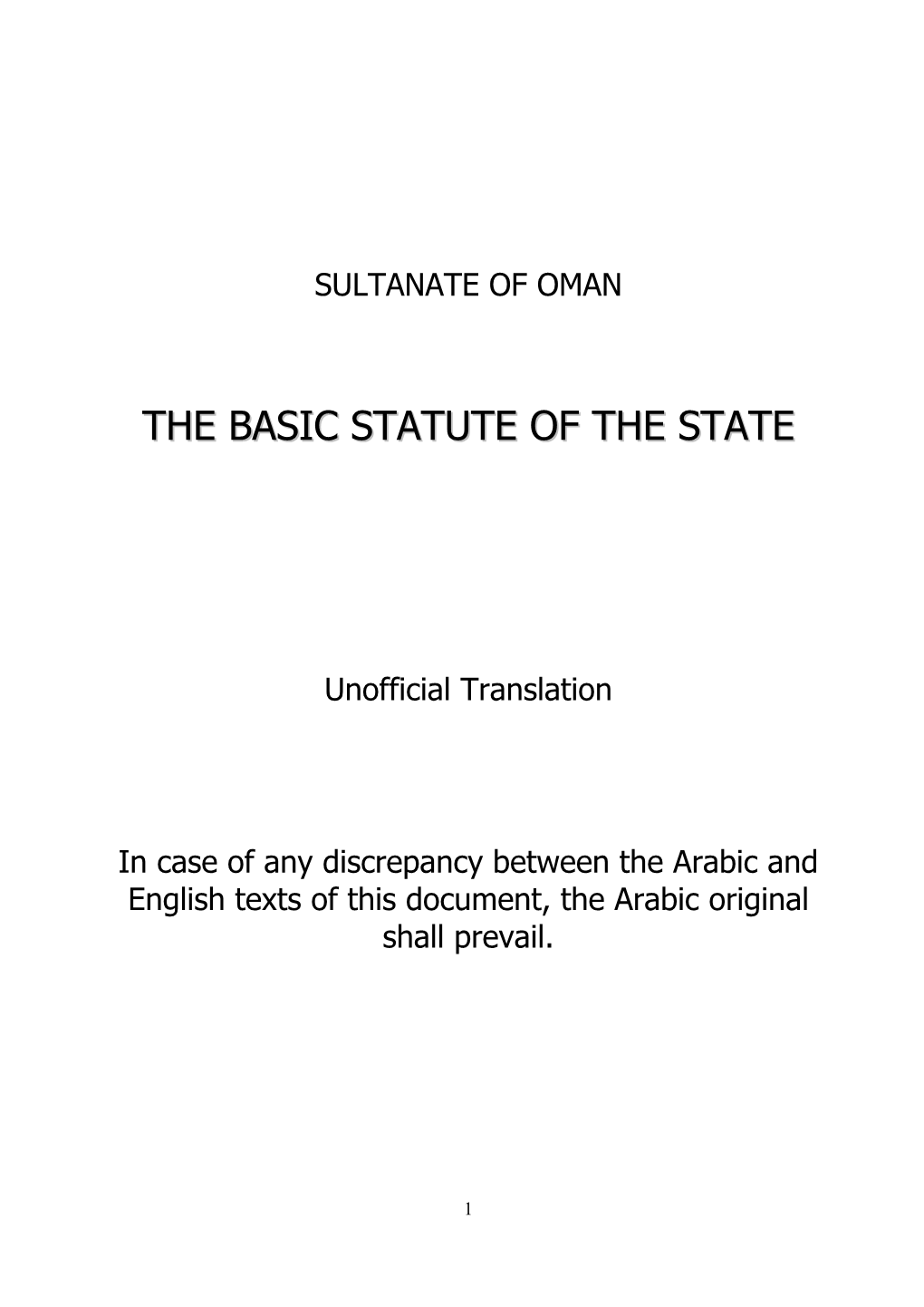 Basic Law of Oman