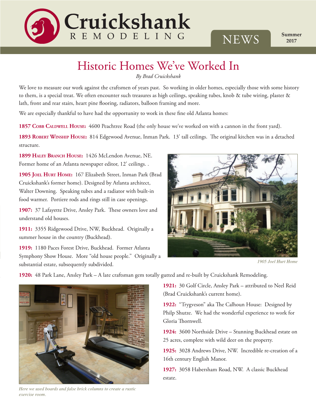 NEWS Historic Homes We've Worked In