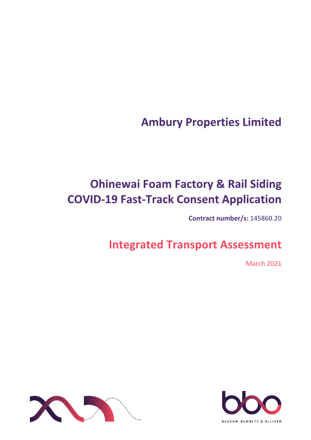 Ambury Properties Limited Ohinewai Foam Factory & Rail Siding COVID