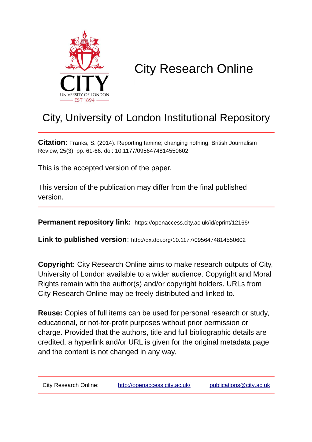 City Research Online