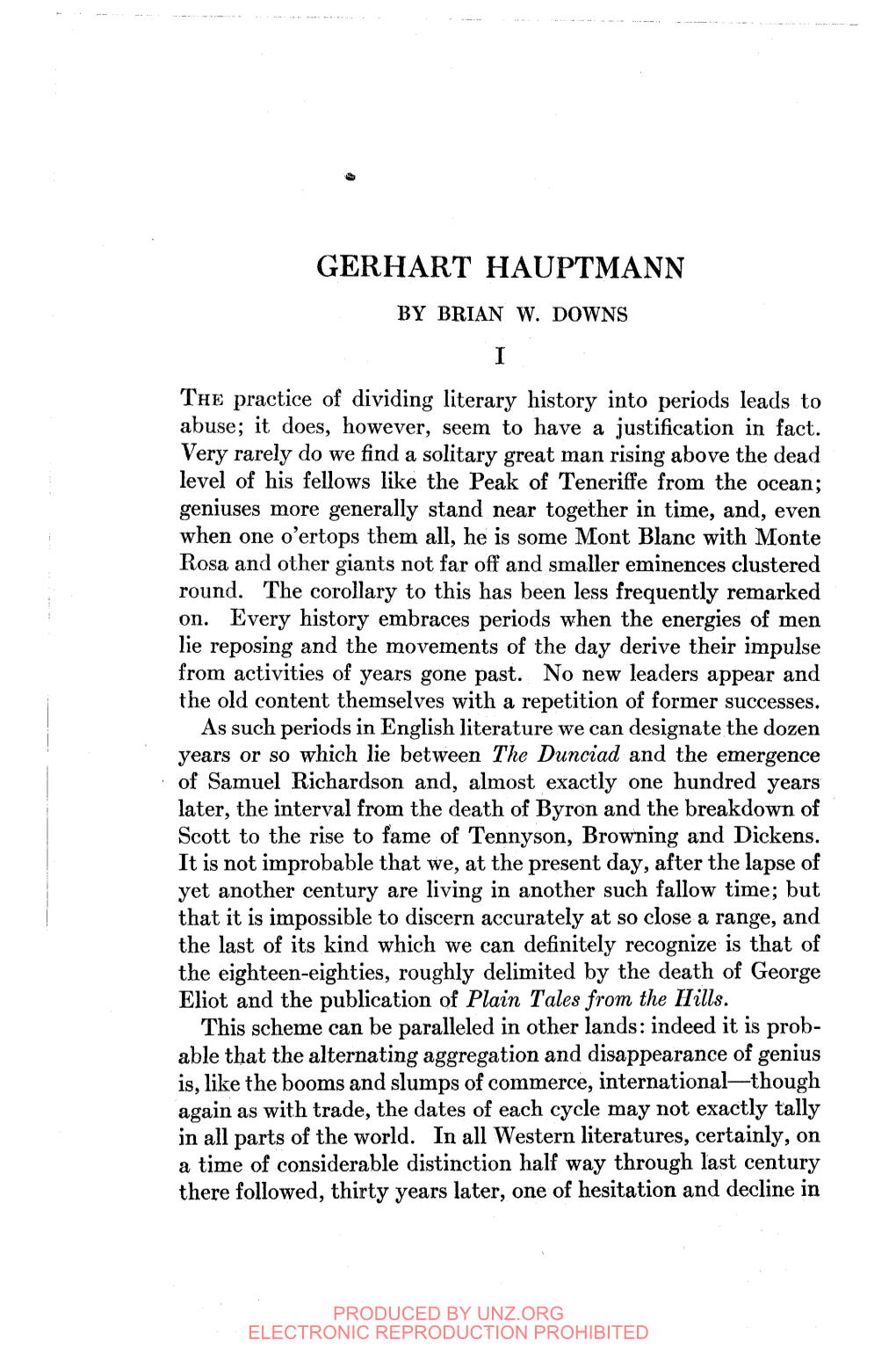 Gerhart Hauptmann by Brian W