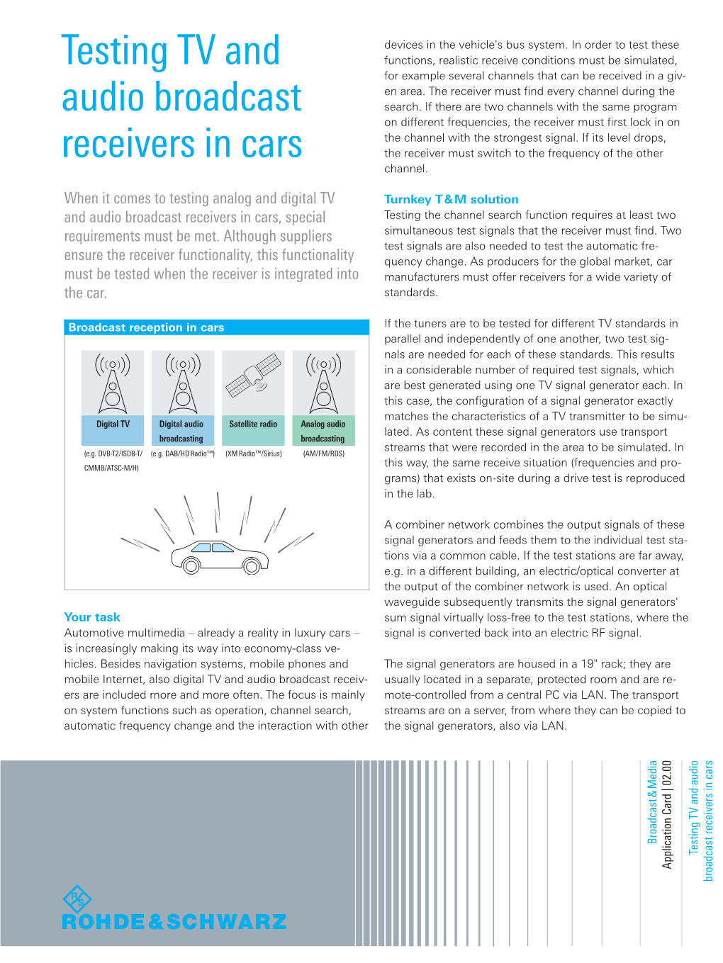 Testing TV and Audio Broadcast in Cars