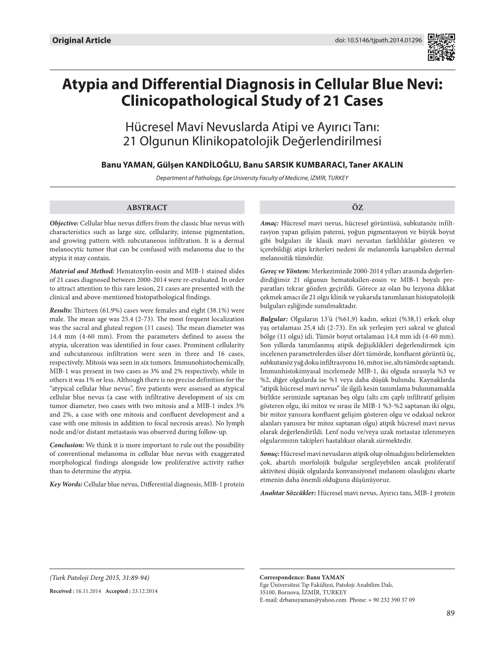 Atypia and Differential Diagnosis In