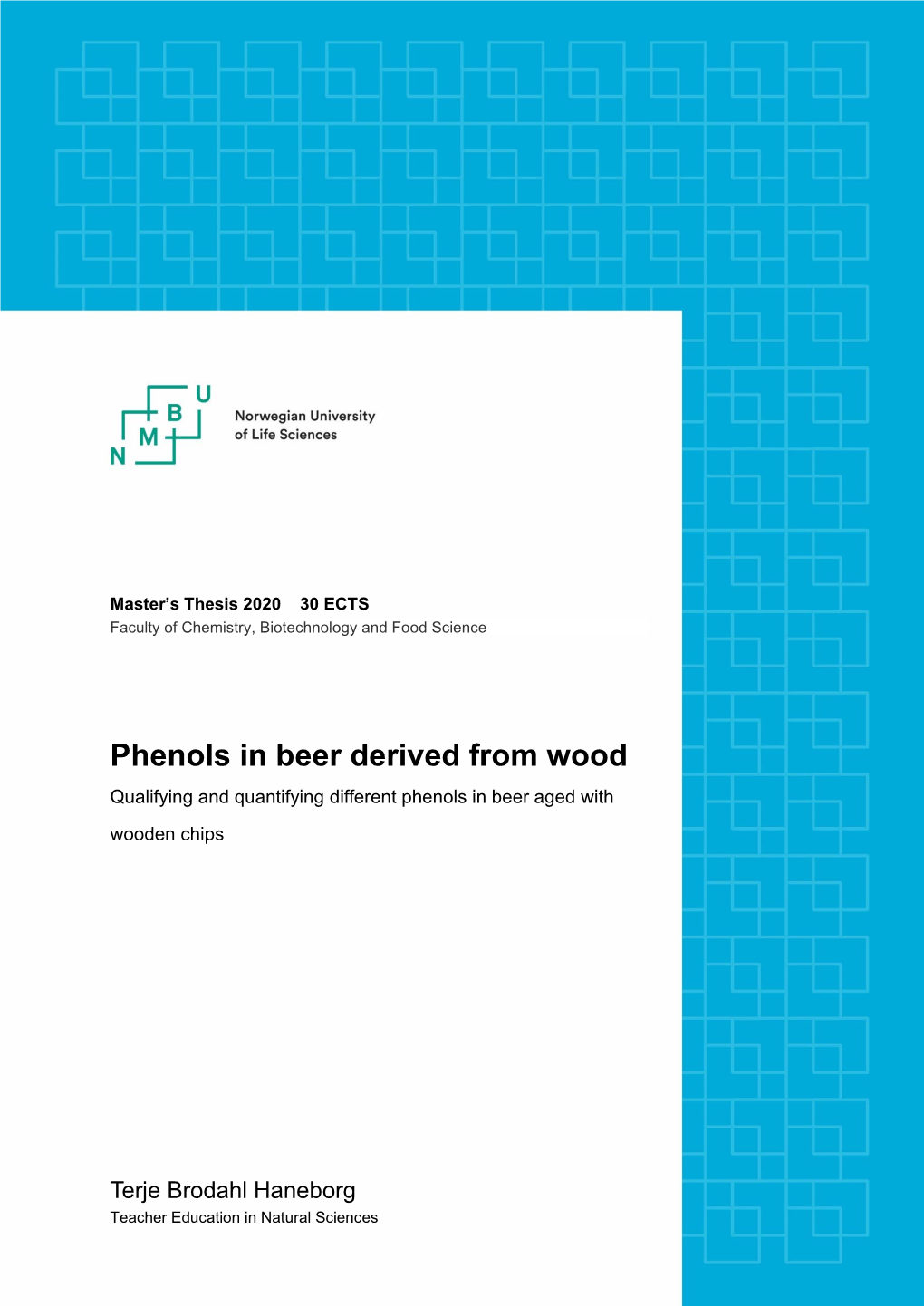 Phenols in Beer Derived from Wood Qualifying and Quantifying Different Phenols in Beer Aged with Wooden Chips