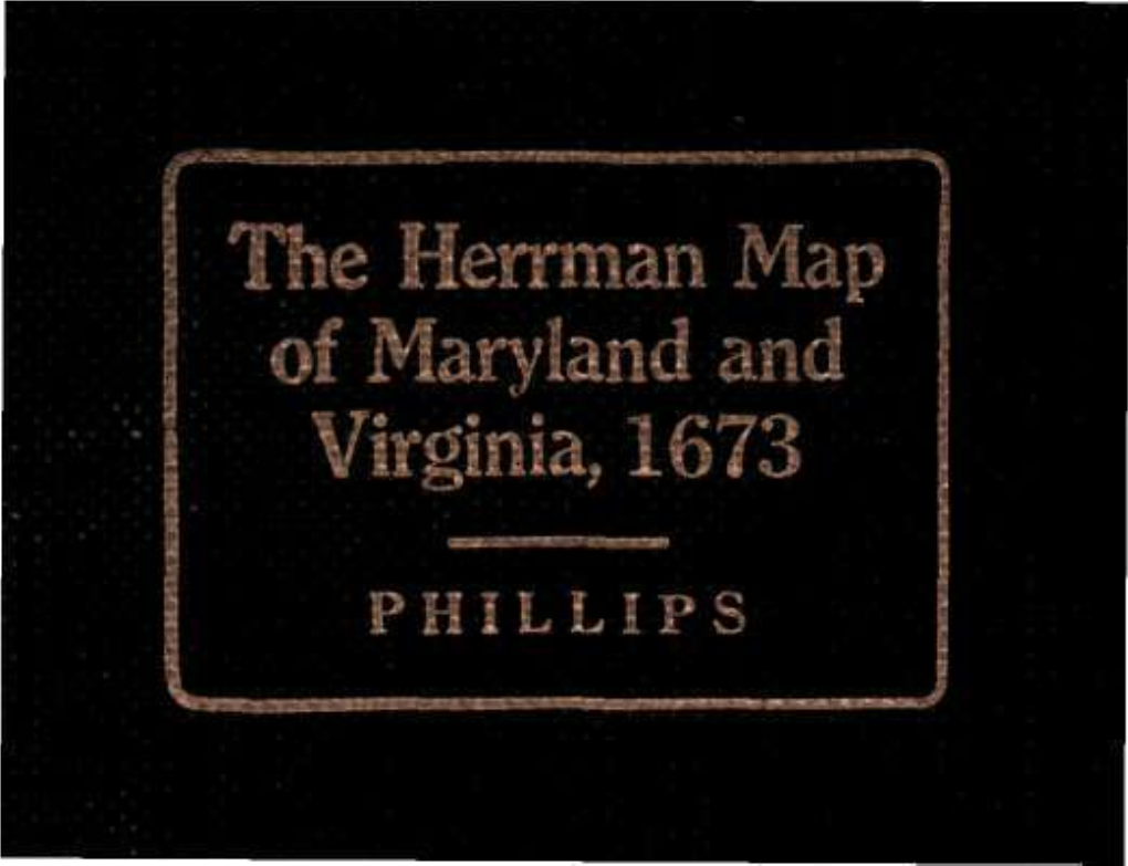 Phillips, Philip Lee. the Rare Map of Virginia and Maryland