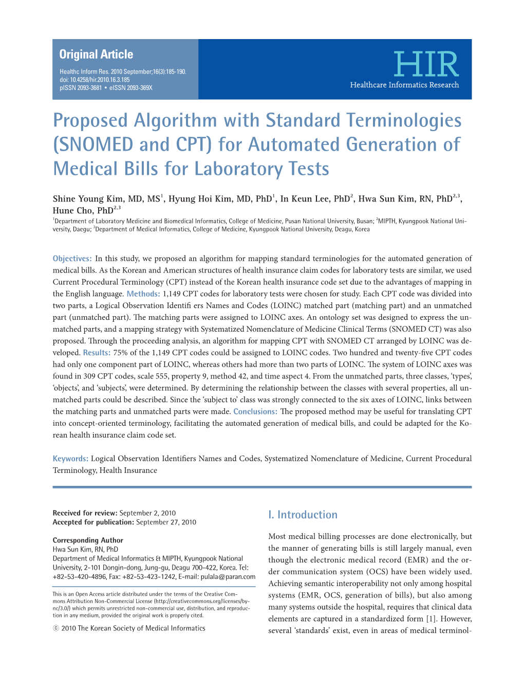 For Automated Generation of Medical Bills for Laboratory Tests