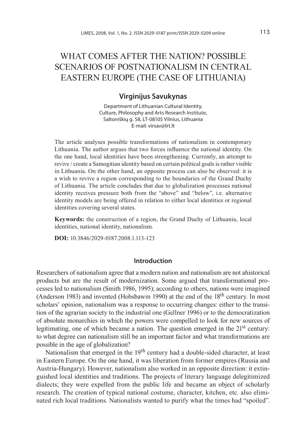 The Case of Lithuania)