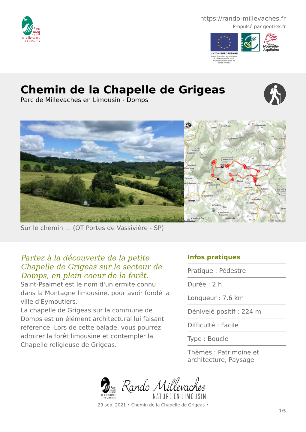 Chemin De La Chapelle De Grigeas Parc De Millevaches En Limousin - Domps