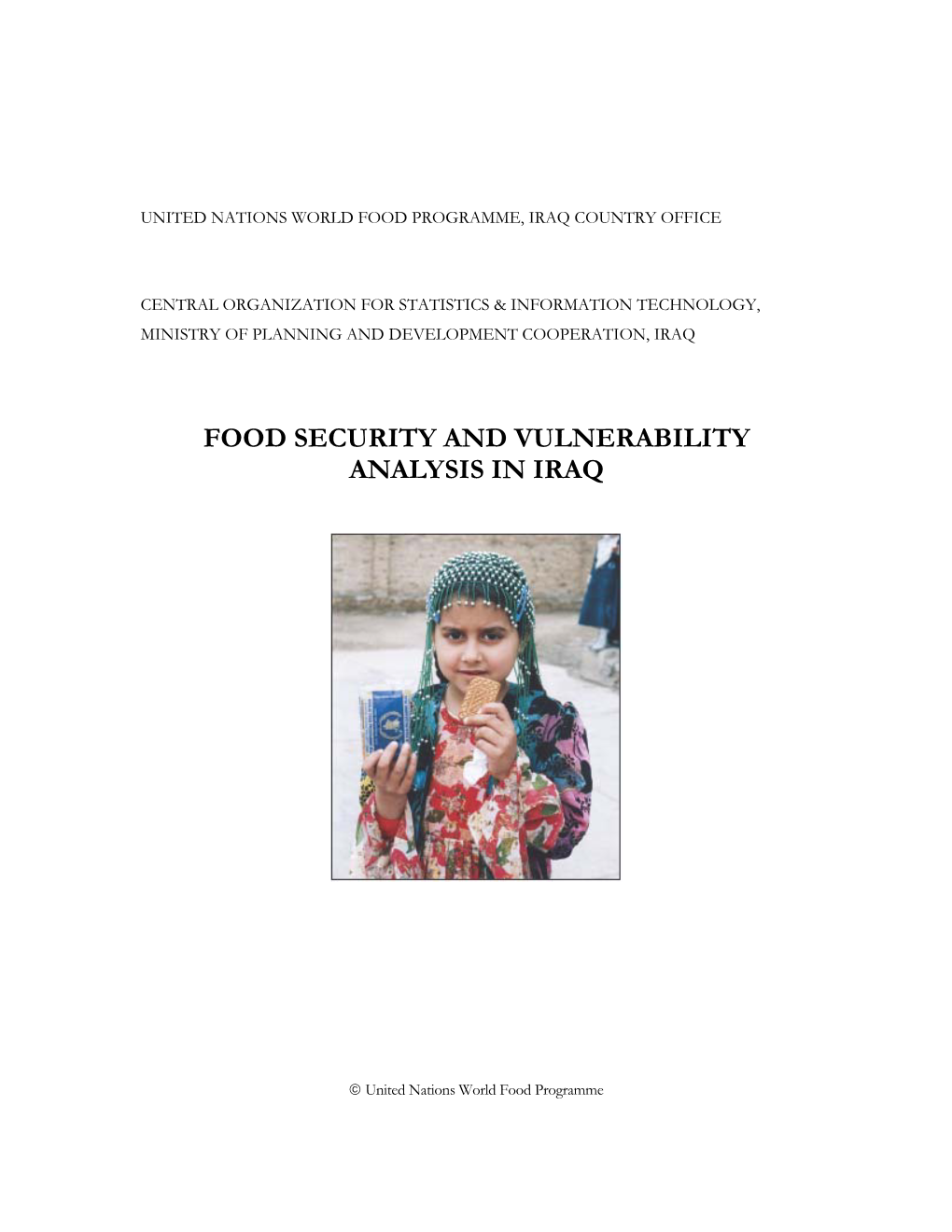 Food Security and Vulnerability Analysis in Iraq