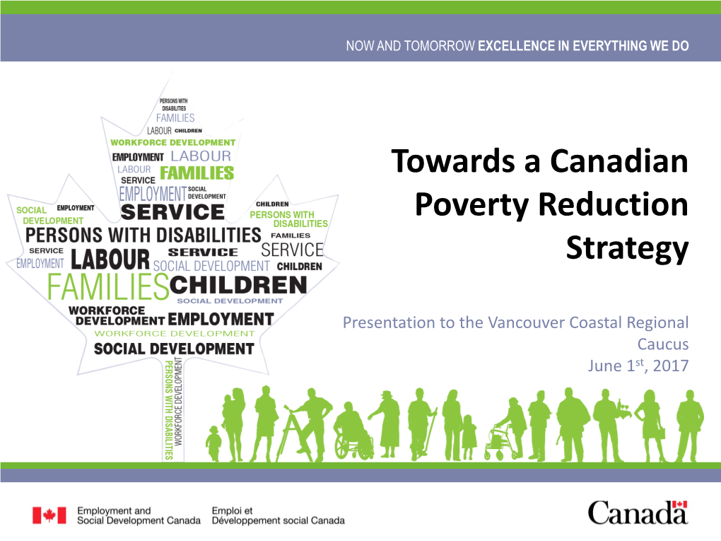 Towards a Canadian Poverty Reduction Strategy