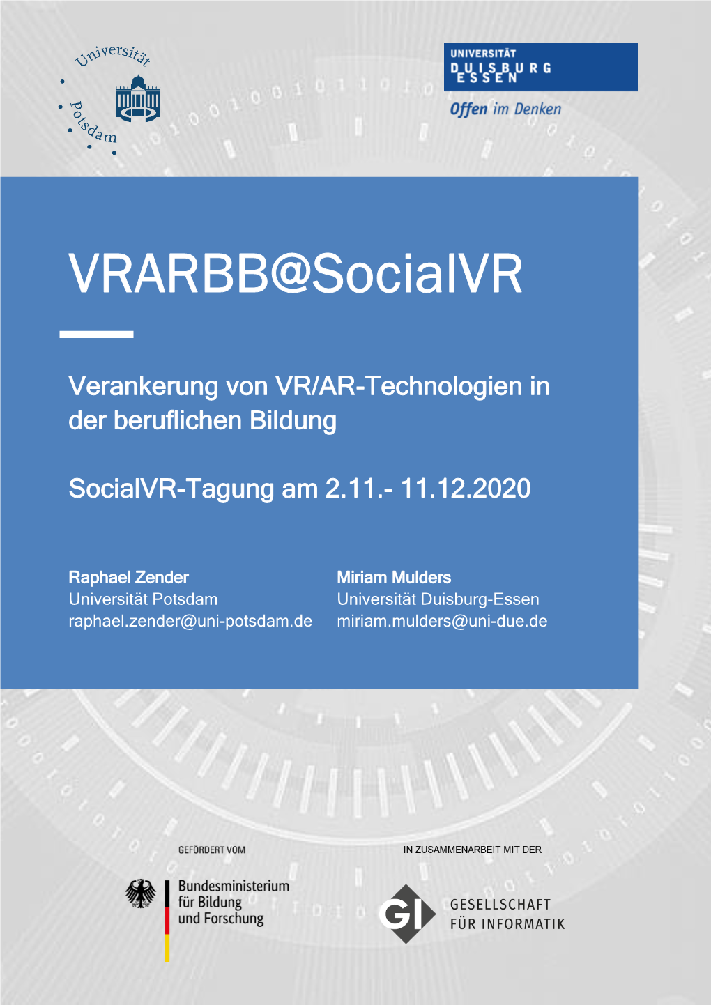 Verankerung Von VR/AR-Technologien in Der Beruflichen Bildung