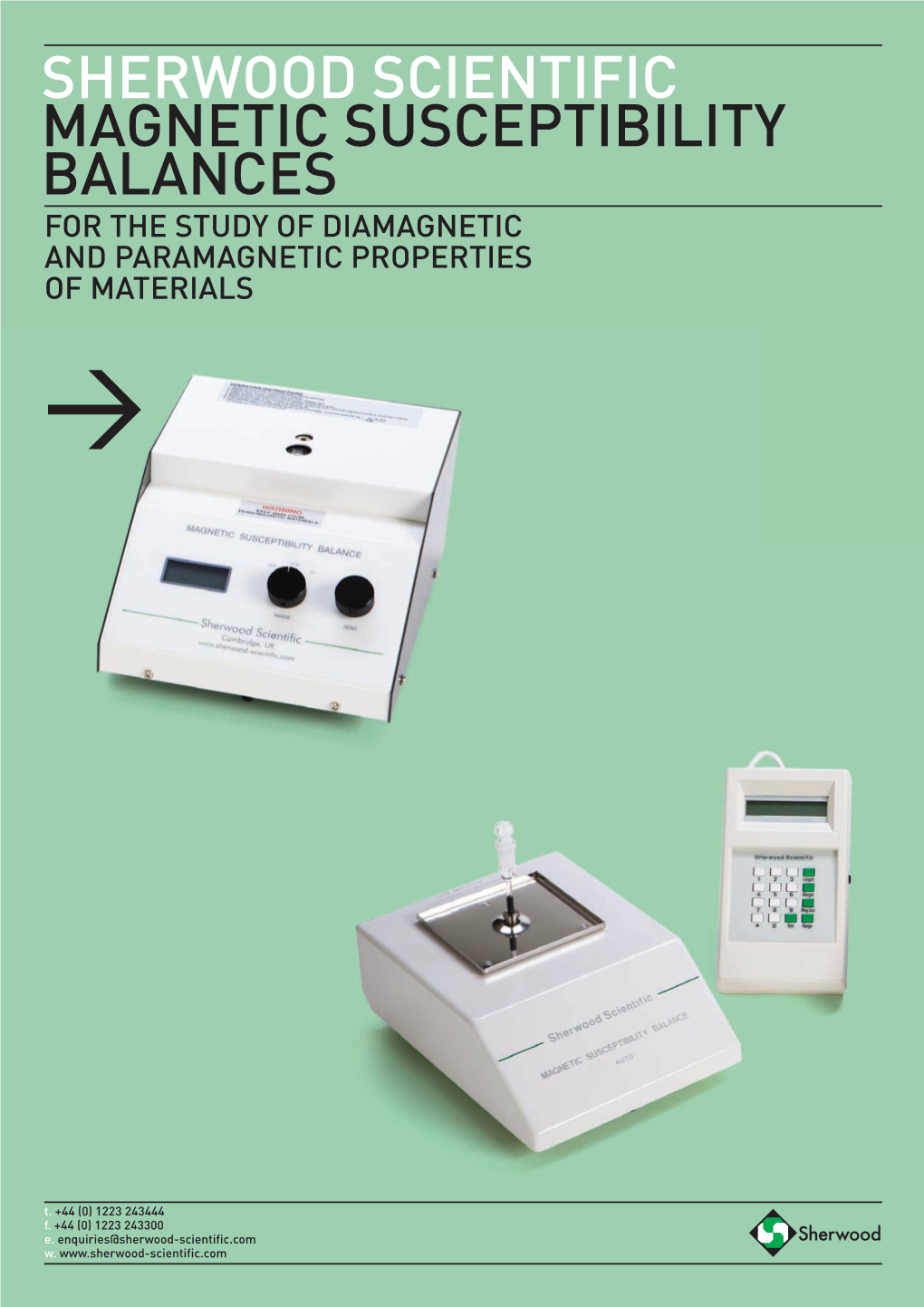 Sherwood Scientific Magnetic Susceptibility Balances for the Study of Diamagnetic and Paramagnetic Properties of Materials