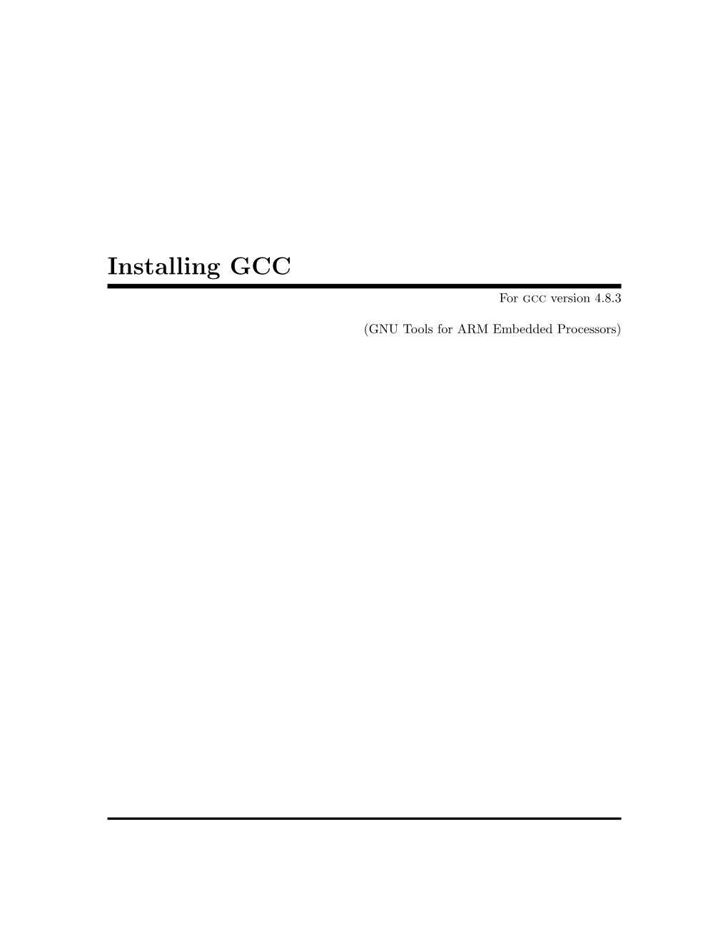 Installing GCC