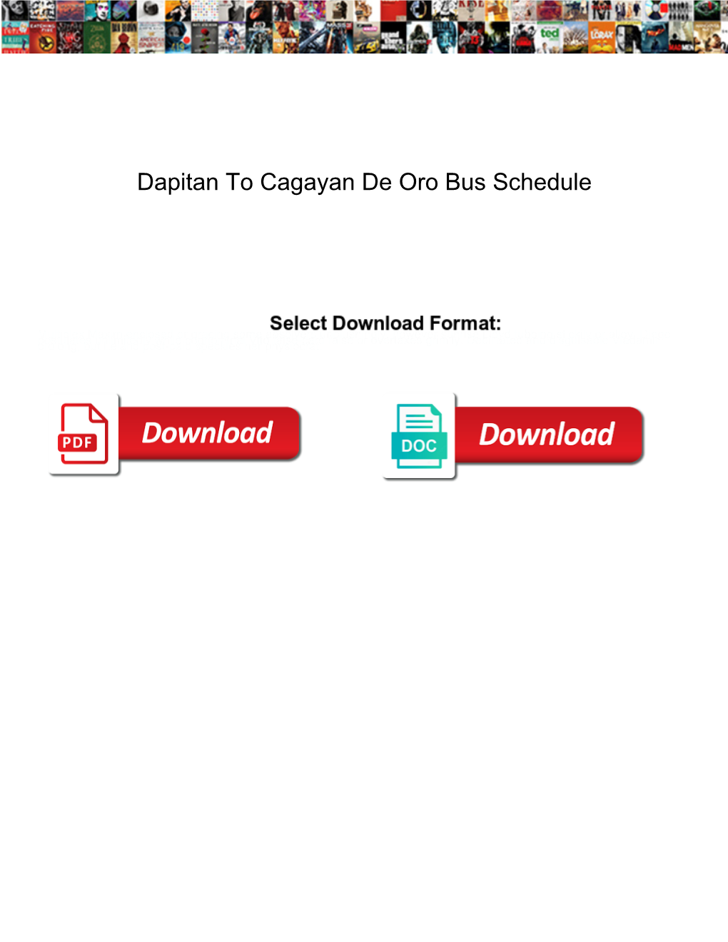 Dapitan to Cagayan De Oro Bus Schedule