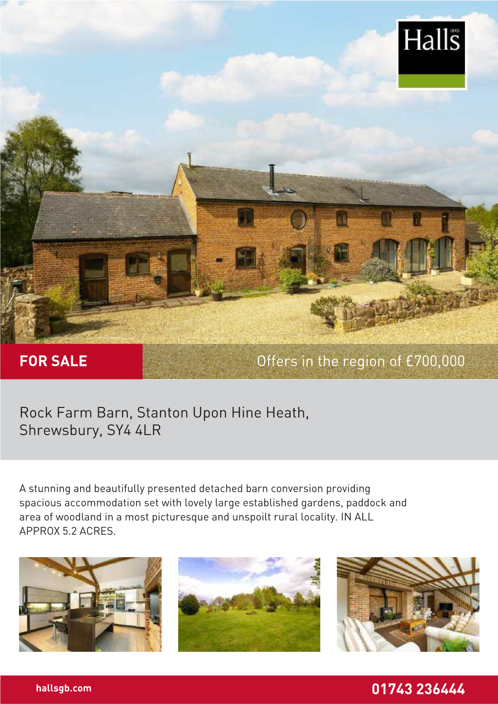Rock Farm Barn, Stanton Upon Hine Heath, Shrewsbury, SY4 4LR
