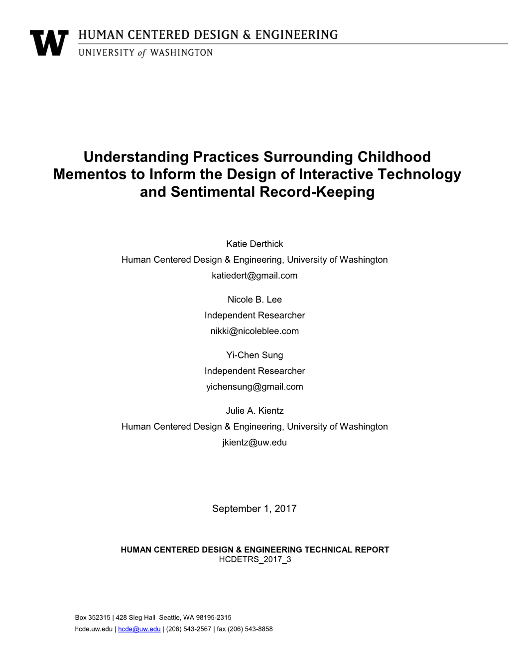 Understanding Practices Surrounding Childhood Mementos to Inform the Design of Interactive Technology and Sentimental Record-Keeping