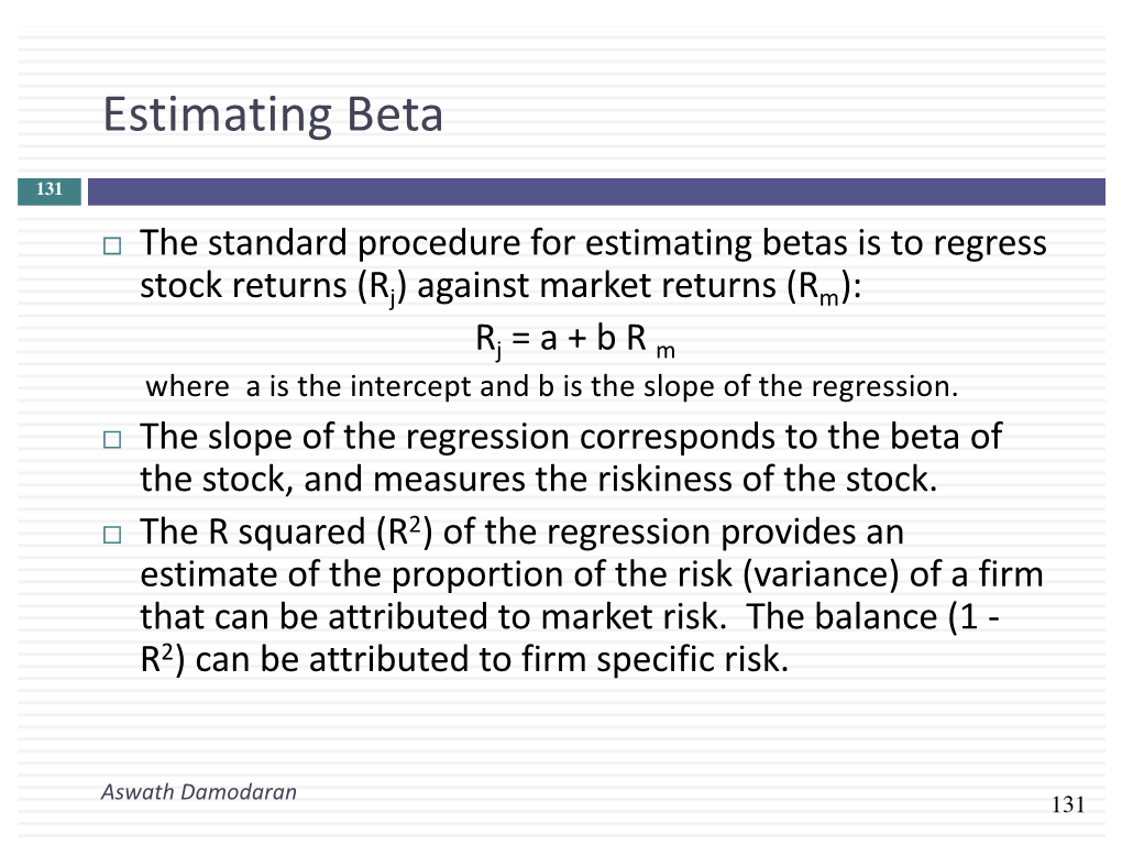 Estimating Beta