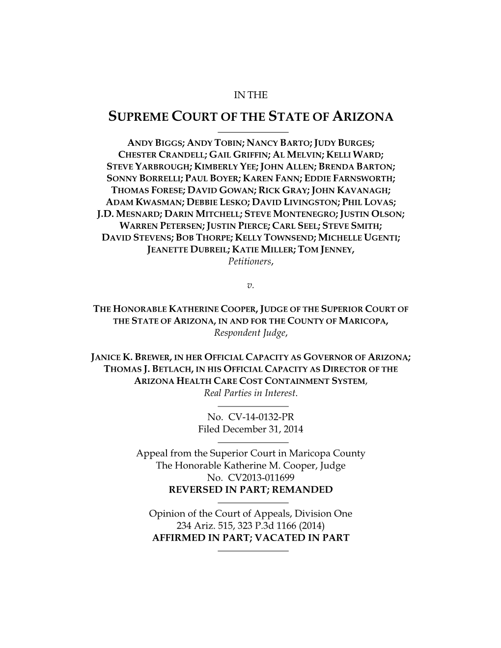 Supreme Court of the State of Arizona