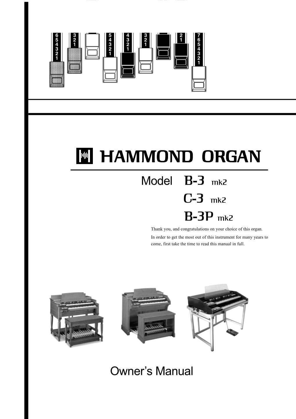 Hammond B-3 Mk2 Owner's Manual