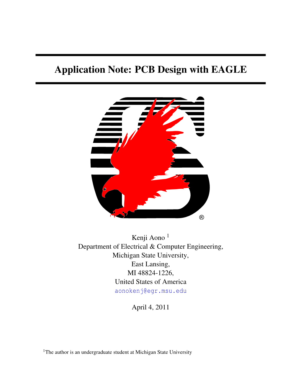 Application Note: PCB Design with EAGLE