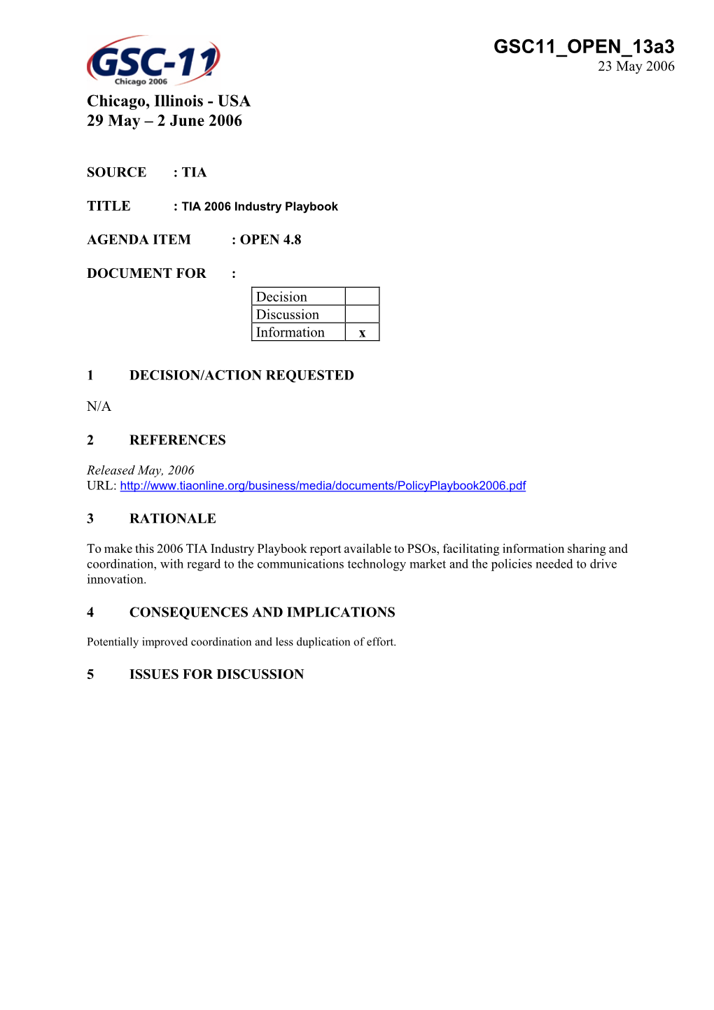 Gsc11 Open 13A3 TIA 2006 Industry Playbook.Pdf