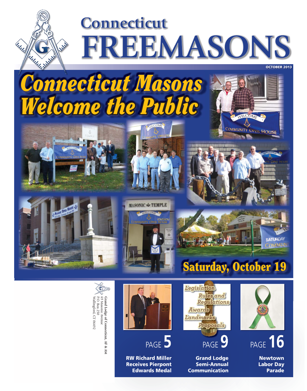 Connecticut Freemasons Is the Ofﬁ Cial Publication of the Grand Lodge of Simon R