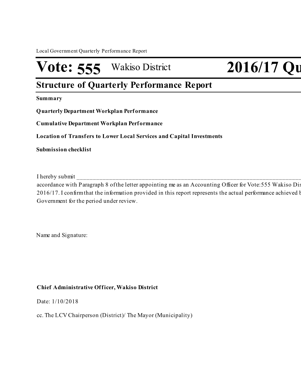 Vote:555 2016/17 Quarter 4