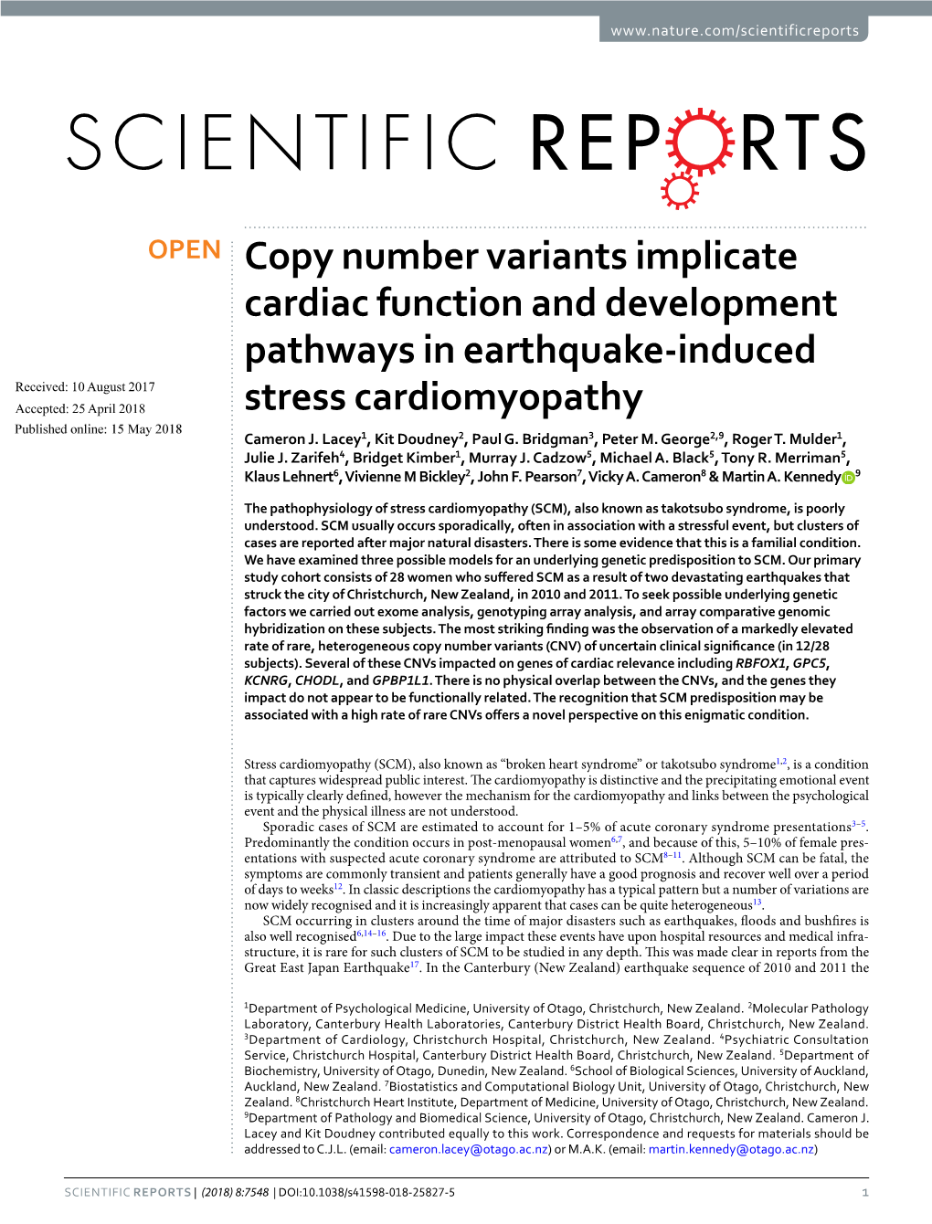 Copy Number Variants Implicate Cardiac Function and Development