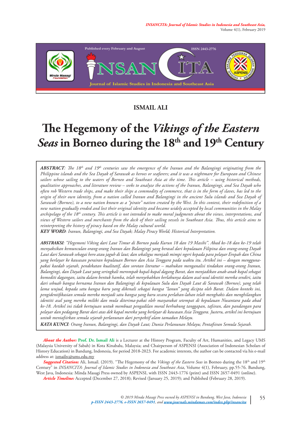 The Hegemony of the Vikings of the Eastern Seas in Borneo During The