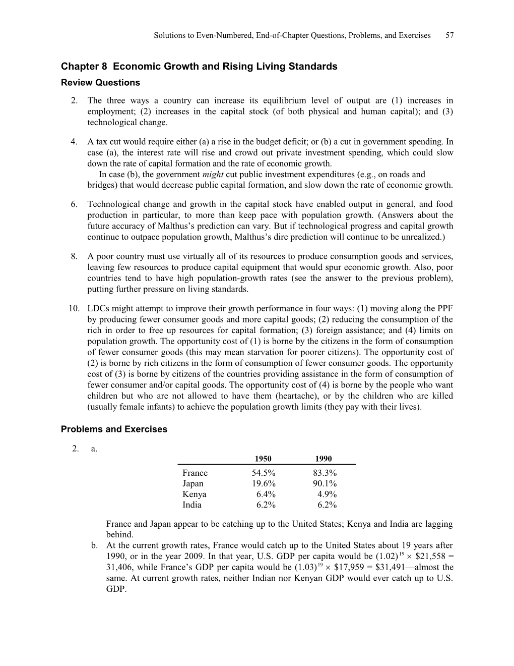 Chapter 8 Economic Growth and Rising Living Standards