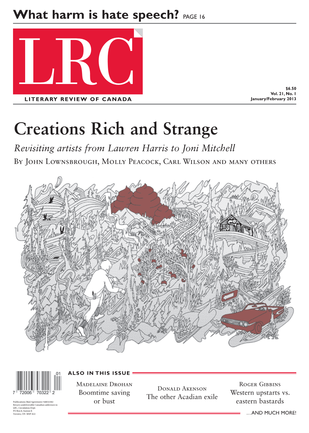 Creations Rich and Strange Revisiting Artists from Lawren Harris to Joni Mitchell by John Lownsbrough, Molly Peacock, Carl Wilson and Many Others