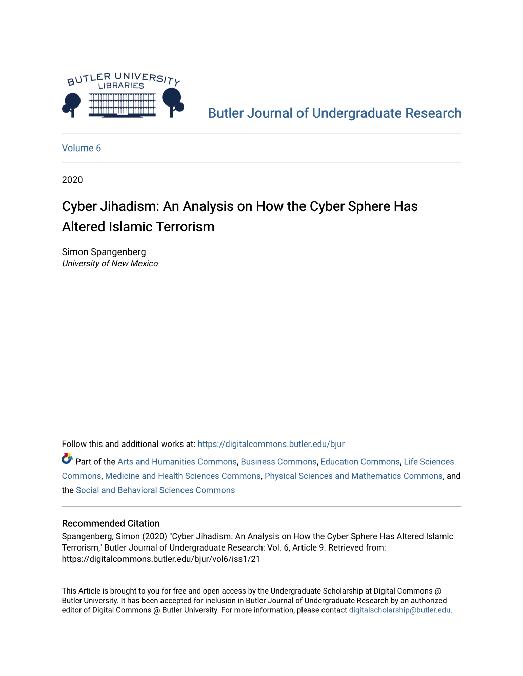 Cyber Jihadism: an Analysis on How the Cyber Sphere Has Altered Islamic Terrorism