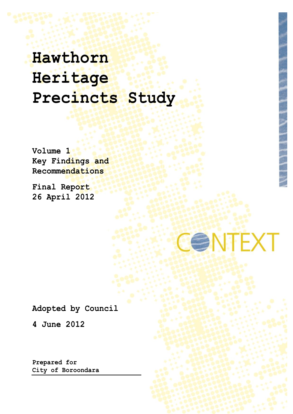 Heritage Study, (Meredith Gould, 1993)