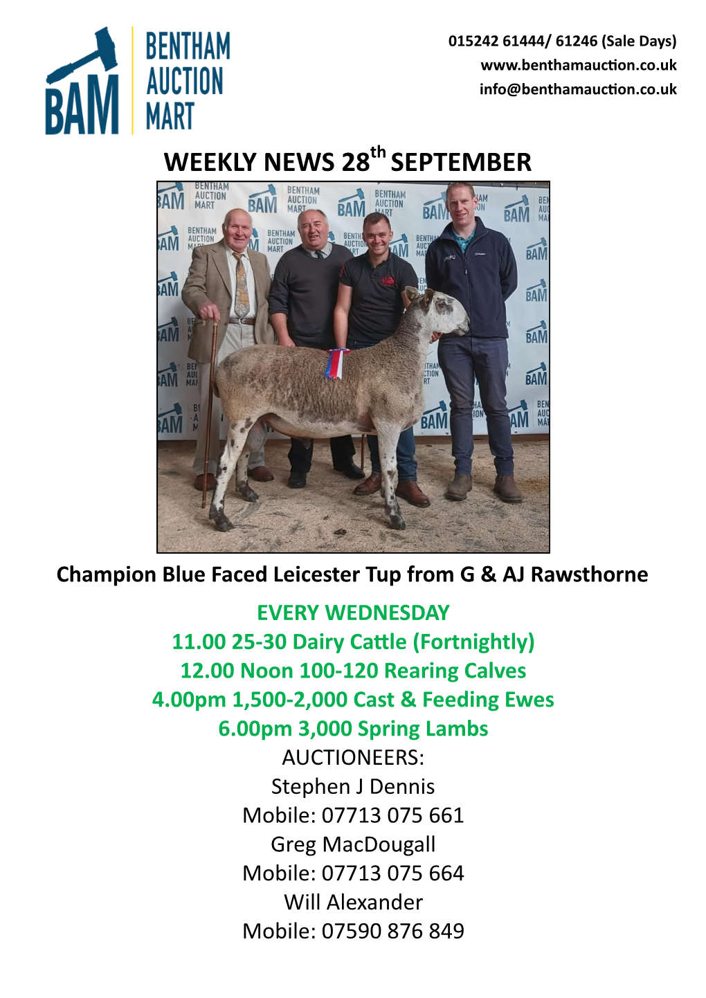 Weekly News 28 September 2019